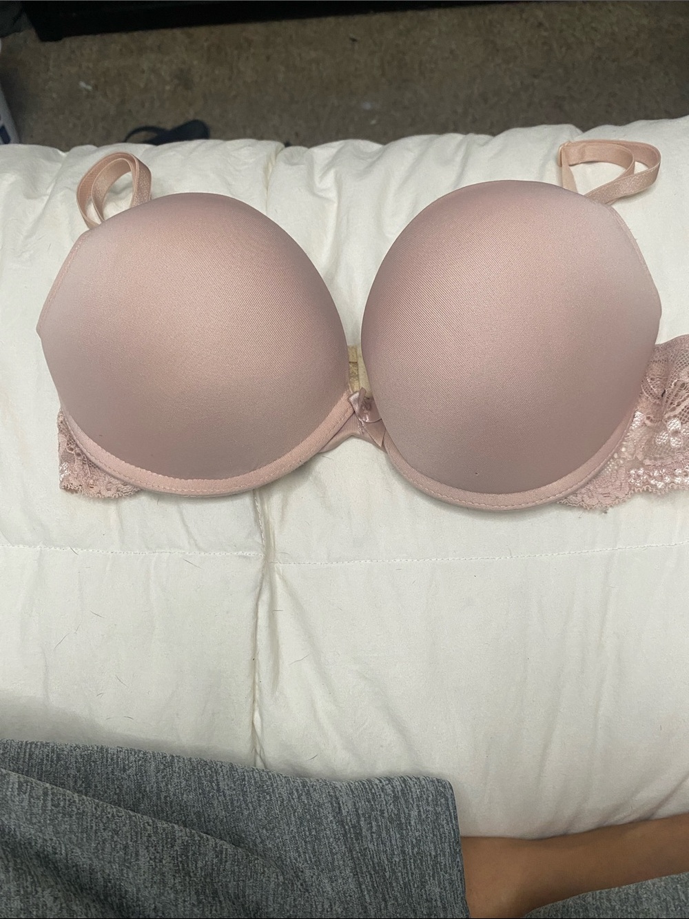 smart & sexy add 2 cup sizes Padded T-Shirt Bra in Blush Pink